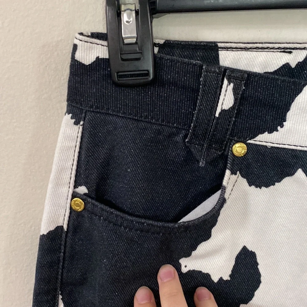 House of Sunny Jessie jeans in cow print size 4